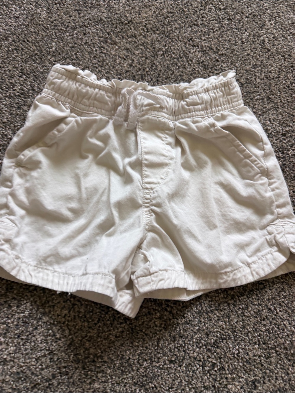 GAP Cream Elastic-Waist Cotton Shorts